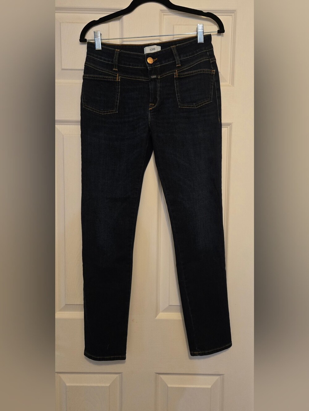 Closed Dark Indigo Skinny Jeans with Contrast Stitching